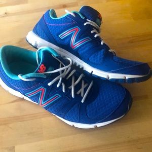Womens New Balance blue and orange 550 v3 sneakers
